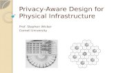 Privacy-Aware Design for  Physical Infrastructure