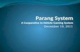 Parang  System A Cooperative In-Vehicle Gaming System
