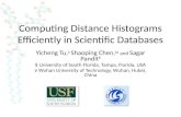 Computing Distance Histograms Efficiently in Scientific Databases