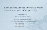 Self accelerating universe from non-linear massive gravity