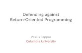 Defending against Return-Oriented Programming