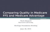Comparing Quality in Medicare  FFS  and Medicare Advantage