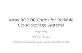 Array BP-XOR Codes for Reliable Cloud Storage Systems