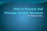 Diet to Prevent and Manage chronic  deseases