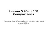 Lesson  5 (Oct. 13) Comparisons