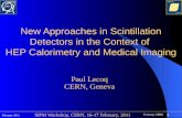 New  Approaches  in Scintillation Detectors in the  Context  of