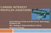 career interest Profiler Assessment