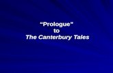 “ Prologue”  to  The Canterbury Tales