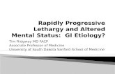 Rapidly Progressive Lethargy and Altered Mental Status:  GI Etiology?