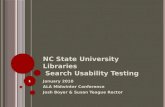 NC State University Libraries   Search Usability Testing