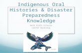 Indigenous Oral Histories & Disaster Preparedness Knowledge