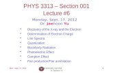 PHYS  3313  – Section 001 Lecture  #6