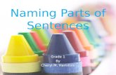 Naming Parts of Sentences