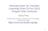 Introduction to  Transfer Learning (Part 2) For 2012 Dragon Star Lectures