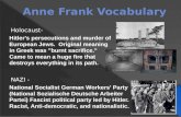 Anne Frank Vocabulary