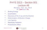 PHYS  3313  – Section 001 Lecture  #8