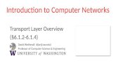 Transport Layer Overview (§ 6.1.2-6.1.4)