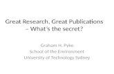 Great Research, Great Publications  – What’s the secret?