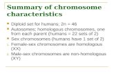 Summary of chromosome characteristics
