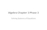 Algebra Chapter 3 Phase 3