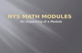 NYS Math Modules
