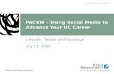 PACSW – Using Social Media to Advance Your UC Career