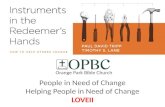 People in Need of Change Helping People in Need of Change LOVEII