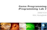 Game Programming :Programming Lab 2