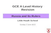 GCE A Level History  Revision