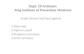 Dept. Of Antitoxin  King Institute of Preventive Medicine