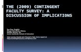 The (2009) Contingent Faculty Survey: A Discussion of Implications