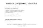 Classical (frequentist) inference