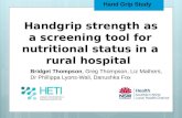 Handgrip strength as a screening tool for nutritional status in a rural hospital