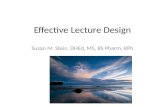 Effective Lecture Design