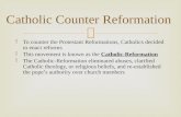 Catholic Counter  Reformation