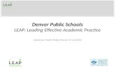 Denver Public Schools LEAP:  Leading Effective Academic Practice