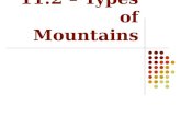 11.2 – Types of Mountains