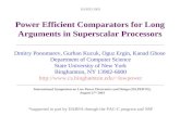 Power Efficient Comparators for Long Arguments in Superscalar Processors