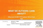WHAT DO AUTHORS CARE ABOUT?