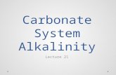 Carbonate  System Alkalinity