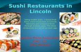 Sushi Restaurants in Lincoln