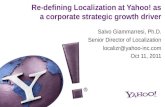Re-defining Localization at Yahoo!  as  a  corporate strategic growth driver