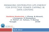 Managing distributed UPS energy for effective power capping in data centers
