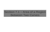 Section 7.1 – Area of a Region Between Two Curves