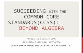 Succeeding  with the common core standards(CCSS):       BEYOND ALGEBRA