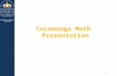 Cucamonga Math  Presentation