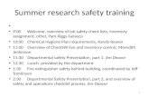 Summer research safety training