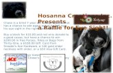 Hosanna Creations Inc. Presents  a Raffle for Eye Sight!
