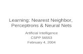Learning: Nearest Neighbor,  Perceptrons & Neural Nets
