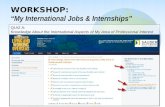 WORKSHOP: “My International Jobs & Internships”